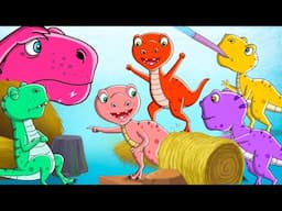 Five Little T Rex Went Out One Day + Many More Nursery Rhymes | FunForKidsTV Baby Songs
