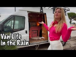 Van Life in the Rain 🌧️🚐🥴 [ solo female van life ]