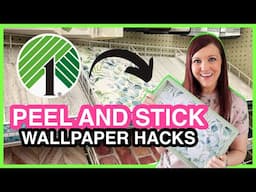 🤯GENIUS! DOLLAR TREE PEEL AND STICK WALLPAPER CRAFT HACKS! | 30+ DIY CRAFTS!