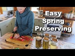 Easy Canned Asparagus, Rhubarb & Simple Homemade Ice Cream | First Garden Harvest 2025