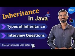 #26 Java Inheritance in Hindi | Types + Examples + Interview Questions