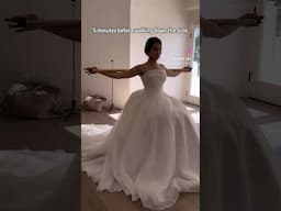 5 minutes before walking down the aisle