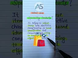 Speciality Products | #principlesofmarketing | #shorts