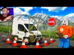 FIZEMOS o TESTE de DIREÇÃO com os VEÍCULOS MAIS ESTRANHOS! 🚗😂  Brick Rigs MP