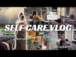 VLOG: self care post IVF, new skincare, getting a facial, back to the gym, thrift w. me, shein haul