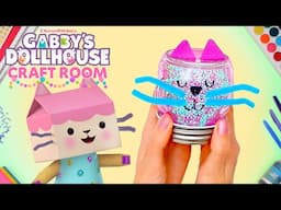 This Glitter Globe SPARKLES! ✨ 🪩 DIY Crafts with Baby Box | GABBY'S DOLLHOUSE: CRAFT ROOM