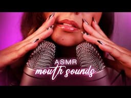 ASMR | Mouth Sounds Super Up-Close & Ear-to-Ear 💕 1 HOUR w/ black screen
