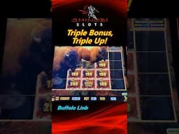 Triple Bonus, Triple Up in Buffalo Link at Soboba Casino! #shinobislots #shorts #shortfeed