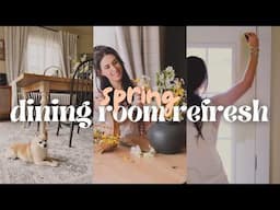 spring dining room refresh🌷🌿 cottagecore spring decorating