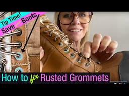 Super-fast and easy DIY to Clean Rusted or Verdigris Grommets with household items.