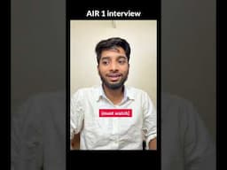 AIR 1 interview || IIT Motivation | JEE 2026 | JEE 2027 #iit #jee #shorts