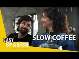 Slow Spanish Conversation about Coffee | Super Easy Spanish 123