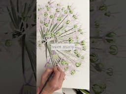 Realistic Watercolour Alliums