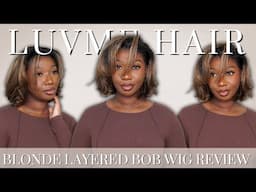 The PERFECT Summer Blonde Highlighted Layered Bob Wig Install + Review | ft. LuvMe Hair | Tan Dotson