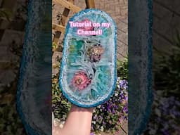 Enchanting Resin Tray: Rose Blooms & Feather Magic