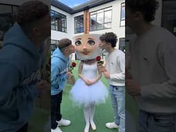 WE KISSED BALLERINA CAPPUCINA! 😱 #shorts