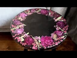 How to Make a Peony Resin Table – Step-by-Step Floral Epoxy Art