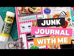 Junk Journal With Me - Creating a Spread Using Stuff in my Junk Drawer!