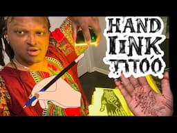 Hand ink tattoo