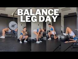 LEG DAY VLOG | workout with me while I complete week 1 day of my brand new BALANCE program!!