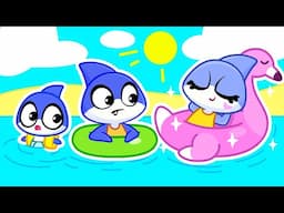 🌊 Safety Rules in the Pool 🤩Waterpark Adventure Stream🛝 | Fun Kids Cartoons by Sharky and Sparky✨