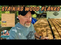 Staining Pine Tongue & Groove Planks for Ceiling & FRIDGE INSTALL!
