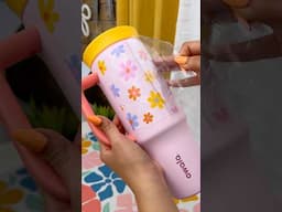 UV DTF On Owala Tumbler! 🌼✨ #owala #uvdtf #vinyl #tumbler #diy #diycraft #spring