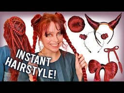 I made 10 REMOVABLE HAIRSTYLES (⌛Quick DIY)