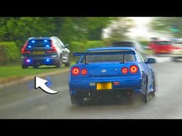POLICE SURROUND Car Show! - Cars Leaving JapFest At Silverstone 2025!