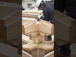 【お寺の鐘楼 建て方③】 #大工 #宮大工 #伝統建築 #japanesearchitecture  #woodworking #carpenter