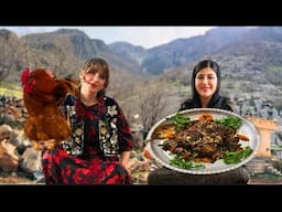 Iran Village Life on a Spring Day | Cooking in a rural home