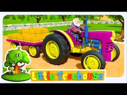 Wheels on the Tractor - Learn Farm Animals Vehicle Rhyme & Baby Song