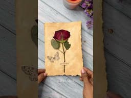 DIY Vintage Greeting Card 😍#valentinesdaygift #youtubeshorts
