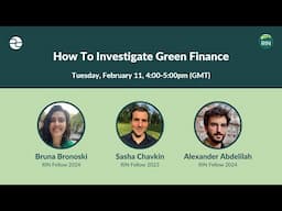 How To Investigate Green Finance
