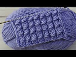Easiest Beautiful Embossed Knitting stitch Pattern/ उभरी हुई आसान खूबसूरत बुनाई