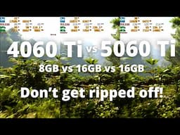 RTX 5060 Ti Review vs 4060 Ti 8GB and 16GB- Over 50 Benchmarks, 1440p, 1080p, Ultra, Med, FG, DLSS