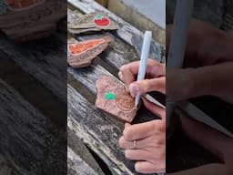 Handmade Garden Plaques from Stones on Our Land 🌿 | @ohuhuart Marker DIY #gardencrafts #ohuhu