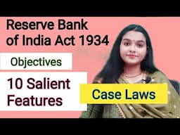 Reserve Bank of India Act 1934 Salient Features Objectives, Structure, Powers RBI Act