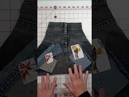 A loved pair of jeans was ruined and I saved them #upcycled #upcycledclothes #sewing  #diy #fashion