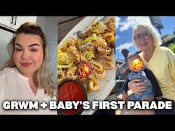 EASY BLOWOUT ROUTINE / GRWM + BABY’S FIRST PARADE! VLOG