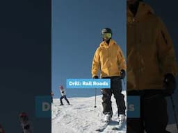 Drill: Rail Roads | Edge in Unison (edge similarity) ⛷️ #shorts #skiing