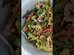 Chicken and Spring Green Pasta with Walnut Pesto Recipe #springrecipes