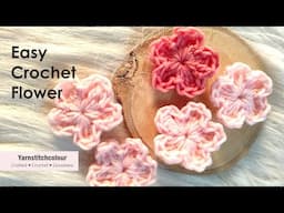 Easy Crochet flower _ Beginners _ Detailed tutorial