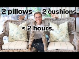 How I sewed 4 cushions in less than 2 hours.