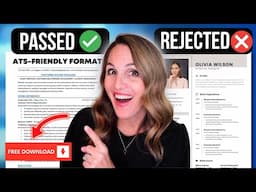 Your Resume Is Getting REJECTED by ATS (Here’s How to FIX IT) + FREE TEMPLATE INSIDE!