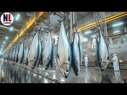 Modern Mackerel Fishing Techniques | Amazing Seafood Canning and Processing Line