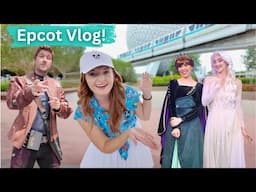 Meeting Disney Characters & NEW Epcot Lounge for Annual Passholders! Epcot Disney World Vlog
