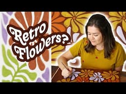 How to Draw & Paint Easy Retro Flowers!