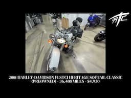 2001 Harley-Davidson FLSTCI Heritage Softail Classic (Preowned) - 36,400 Miles - $4,950 Stock #9982
