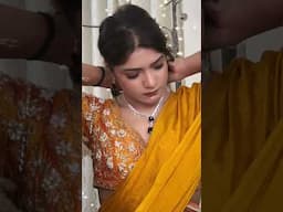 Fit check :- 2 #saree #mustard #fitcheck #fashion